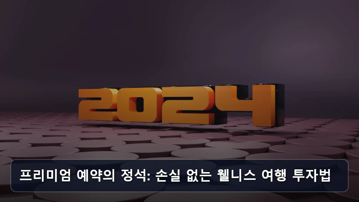 프리미엄 예약의 정석: 손실 없는 웰니스 여행 투자법 관련 이미지