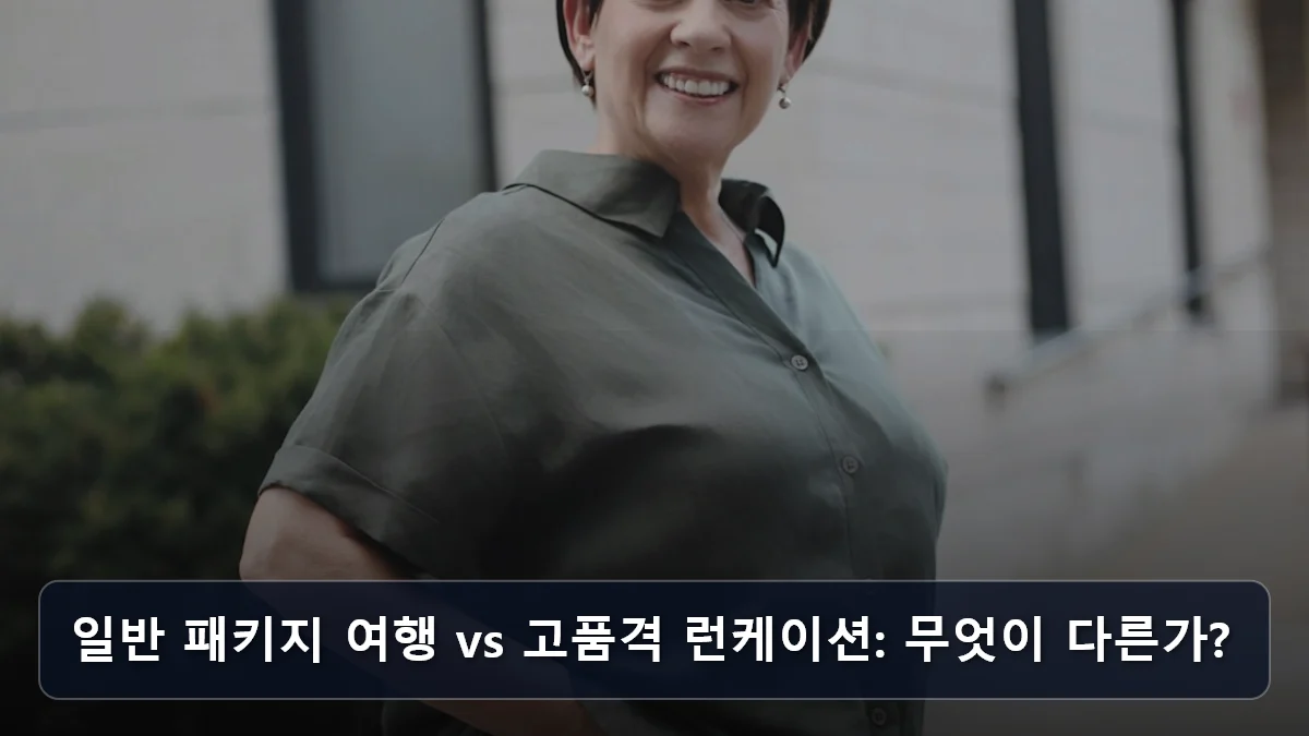 일반 패키지 여행 vs 고품격 런케이션: 무엇이 다른가? 관련 이미지