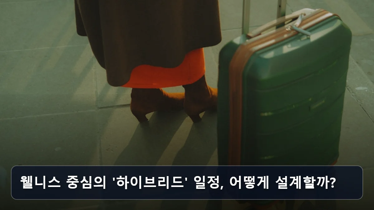 웰니스 중심의 '하이브리드' 일정, 어떻게 설계할까? 관련 이미지