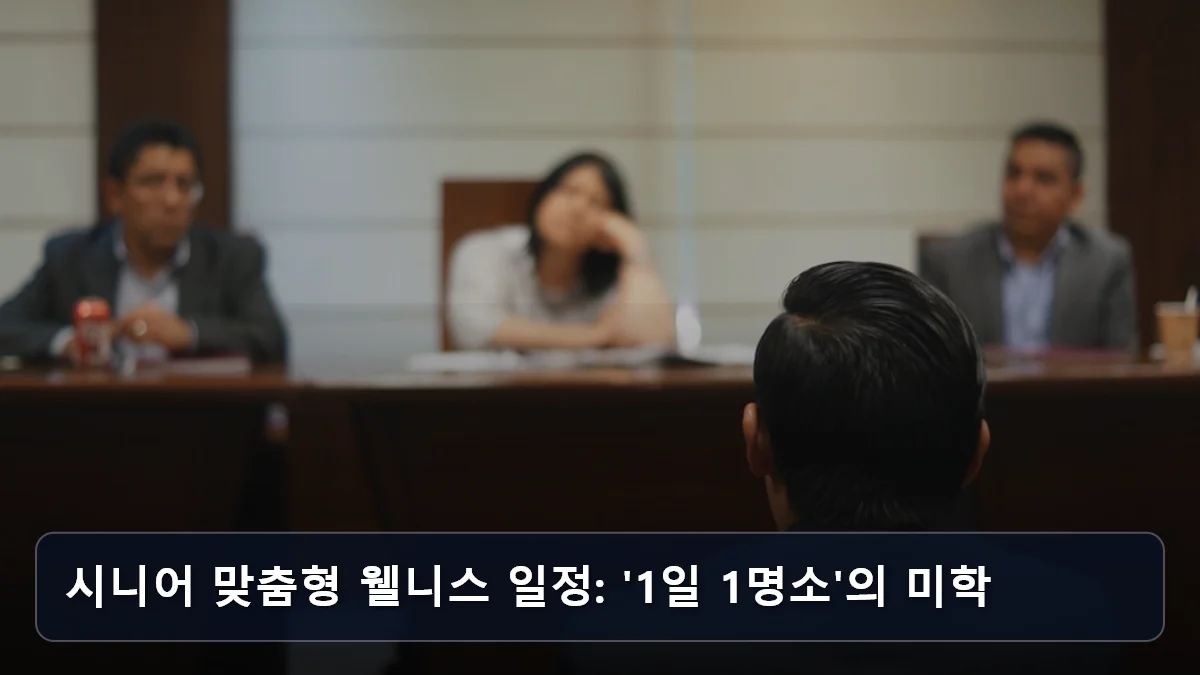 시니어 맞춤형 웰니스 일정: '1일 1명소'의 미학 관련 이미지