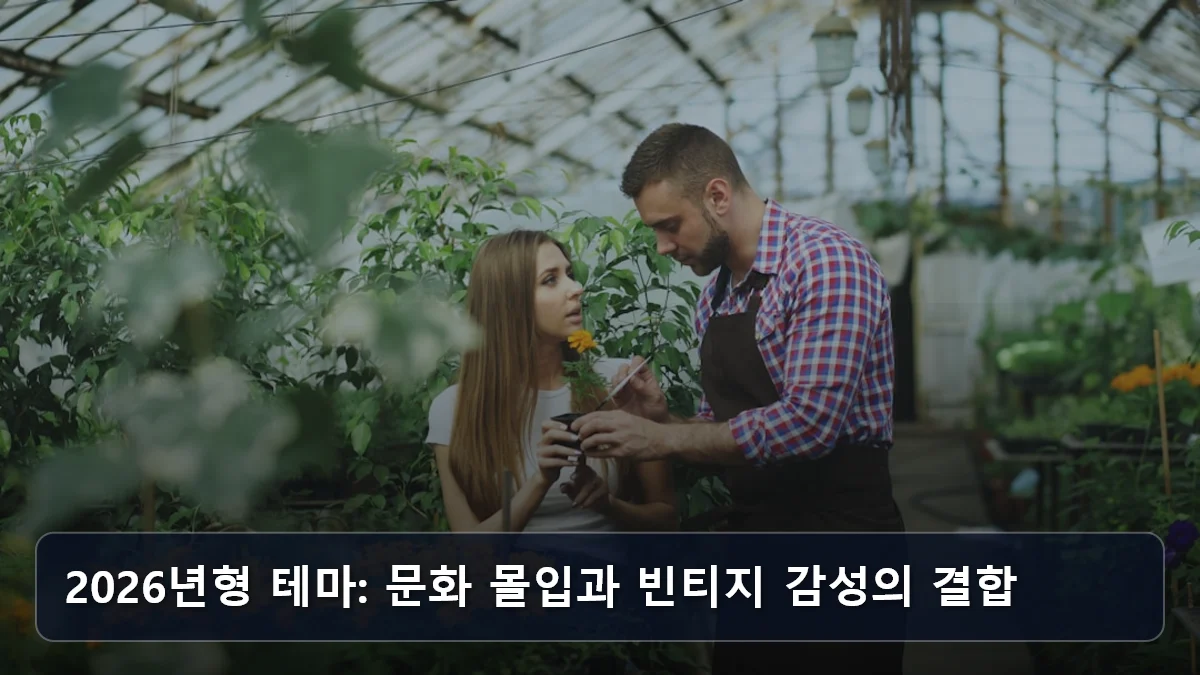 2026년형 테마: 문화 몰입과 빈티지 감성의 결합 관련 이미지