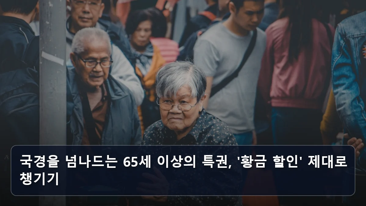 여행이 곧 재테크가 되는 순간: 65세 이상 국가 지원 혜택과 금융권 '예금 토큰'을 활용한 프리미엄 경비 절감 전략 2 국경을 넘나드는 65세 이상의 특권, '황금 할인' 제대로 챙기기 관련 이미지