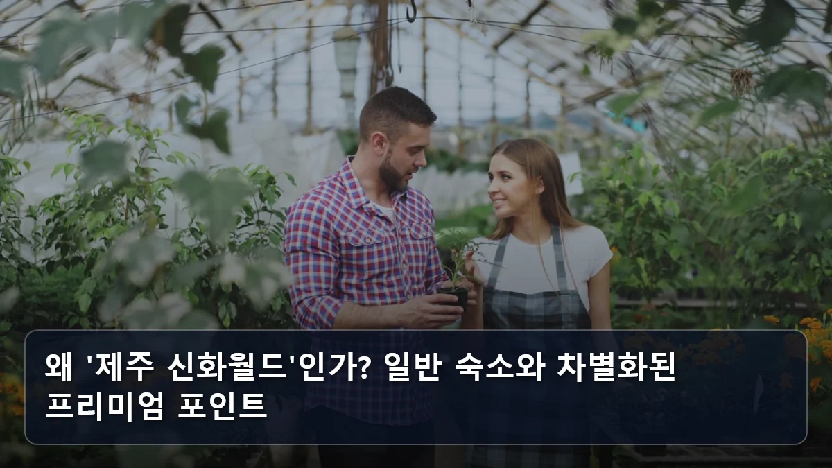 왜 '제주 신화월드'인가? 일반 숙소와 차별화된 프리미엄 포인트 관련 이미지