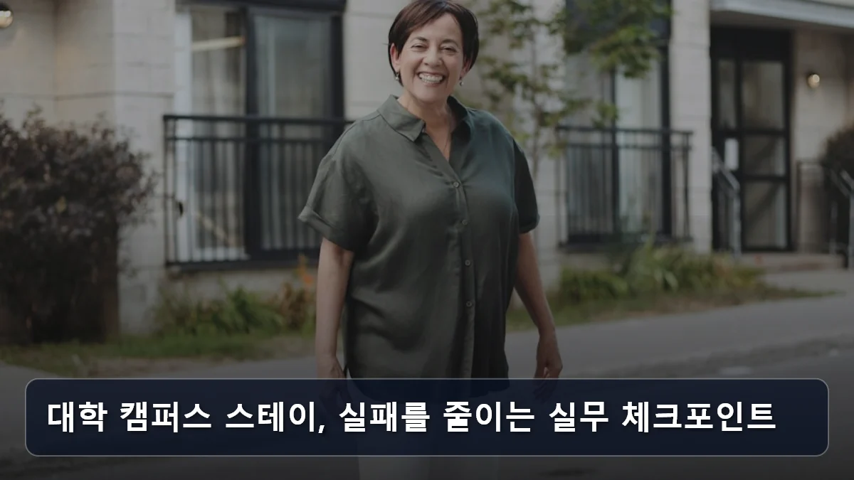 대학 캠퍼스 스테이, 실패를 줄이는 실무 체크포인트 관련 이미지