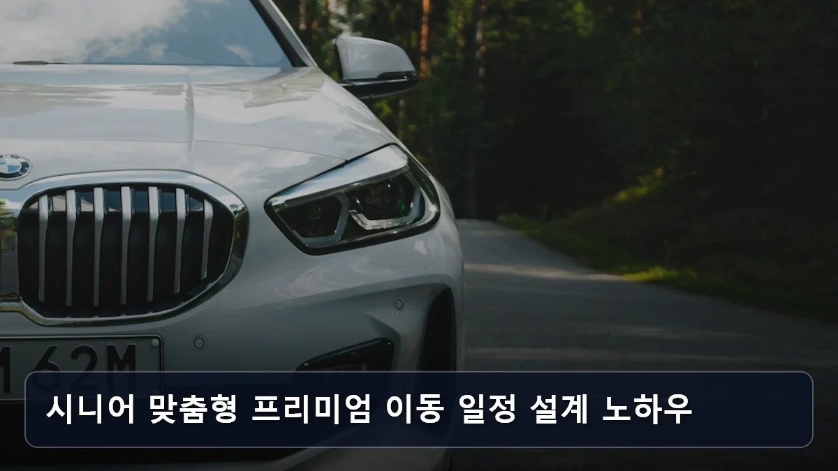 시니어 맞춤형 프리미엄 이동 일정 설계 노하우 관련 이미지